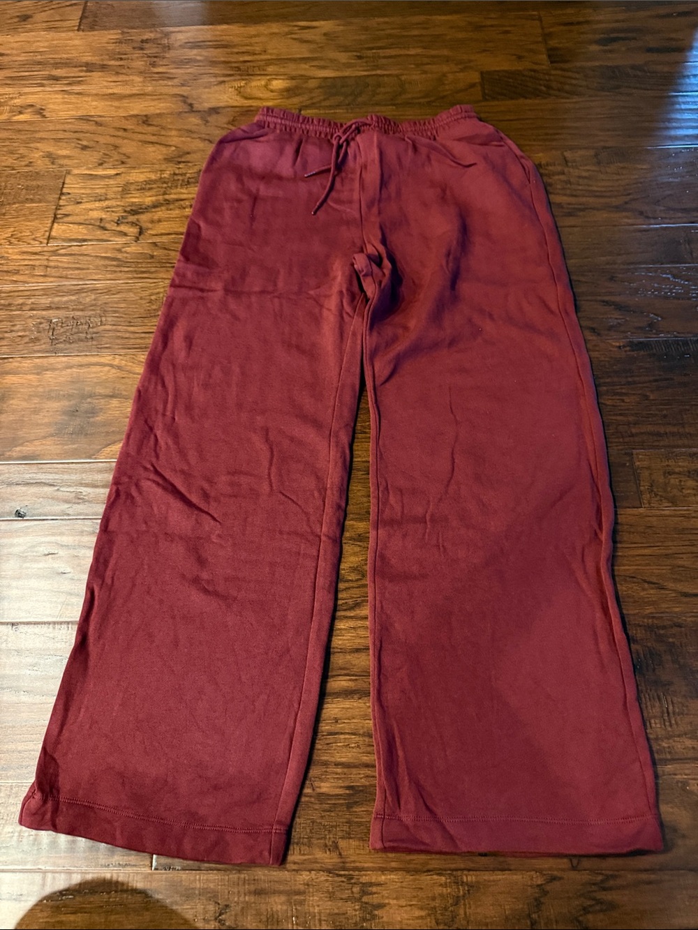 Old Navy Girls Burgundy Wide-Leg Drawstring Sweatpants